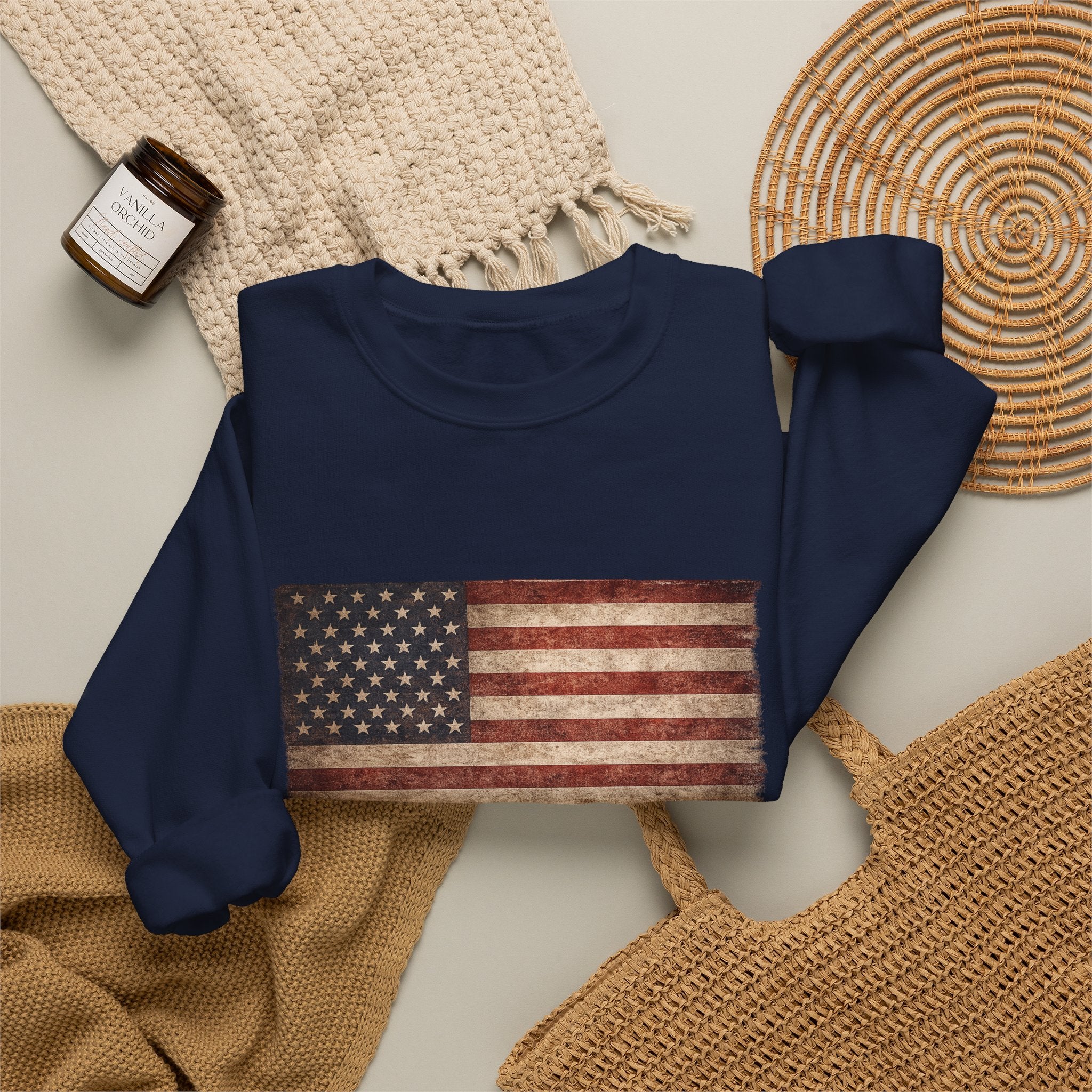 Vintage American Flag Sweatshirt