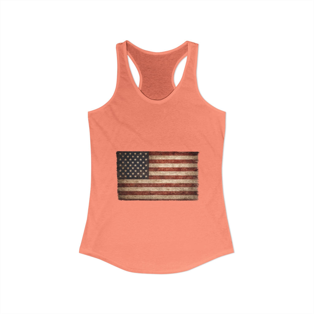 Vintage American Flag Women's Racerback Tank