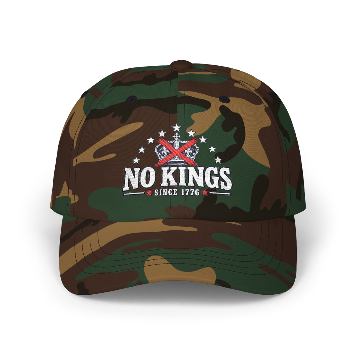 No Kings Dad Cap – Patriotic 'No Kings Since 1776' Embroidered Baseball Hat