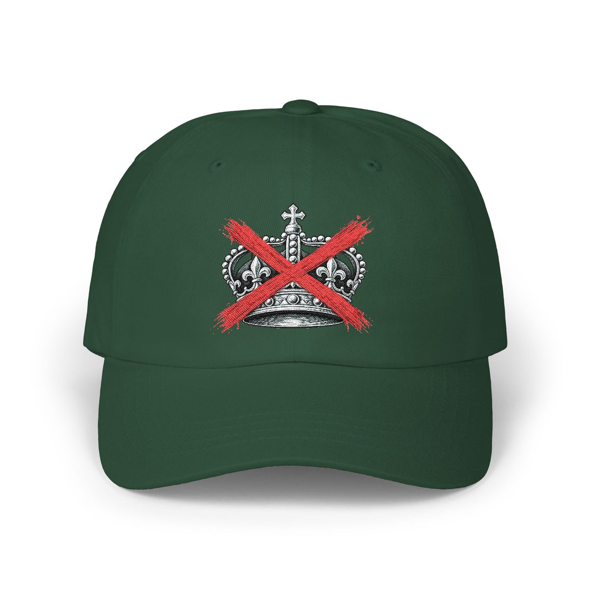 Dad Cap – Crown with Red X Embroidered Baseball Hat