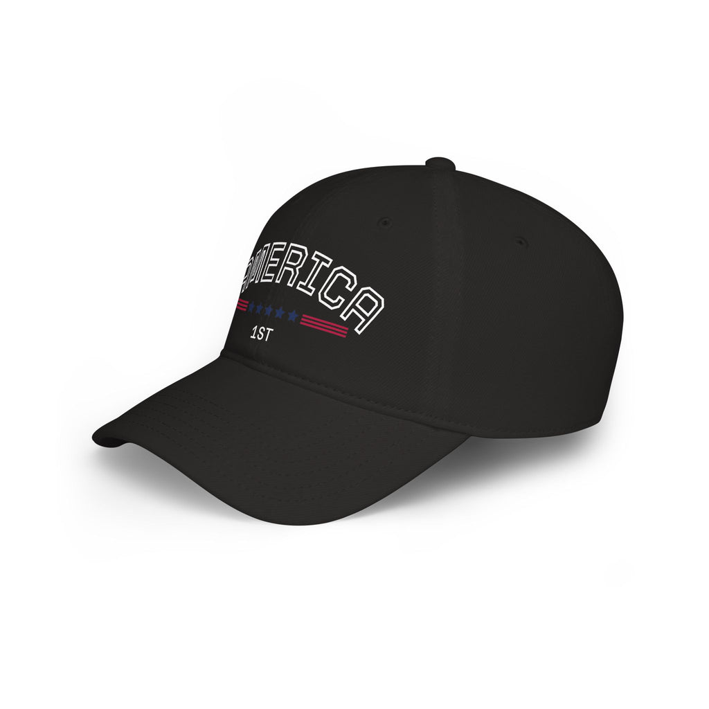America 1st Baseball Cap — Patriotic Low Profile Hat