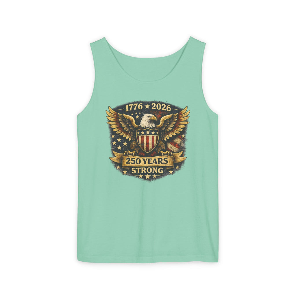 250 Years Strong Eagle Tank Top — 1776-2026 Patriotic Anniversary