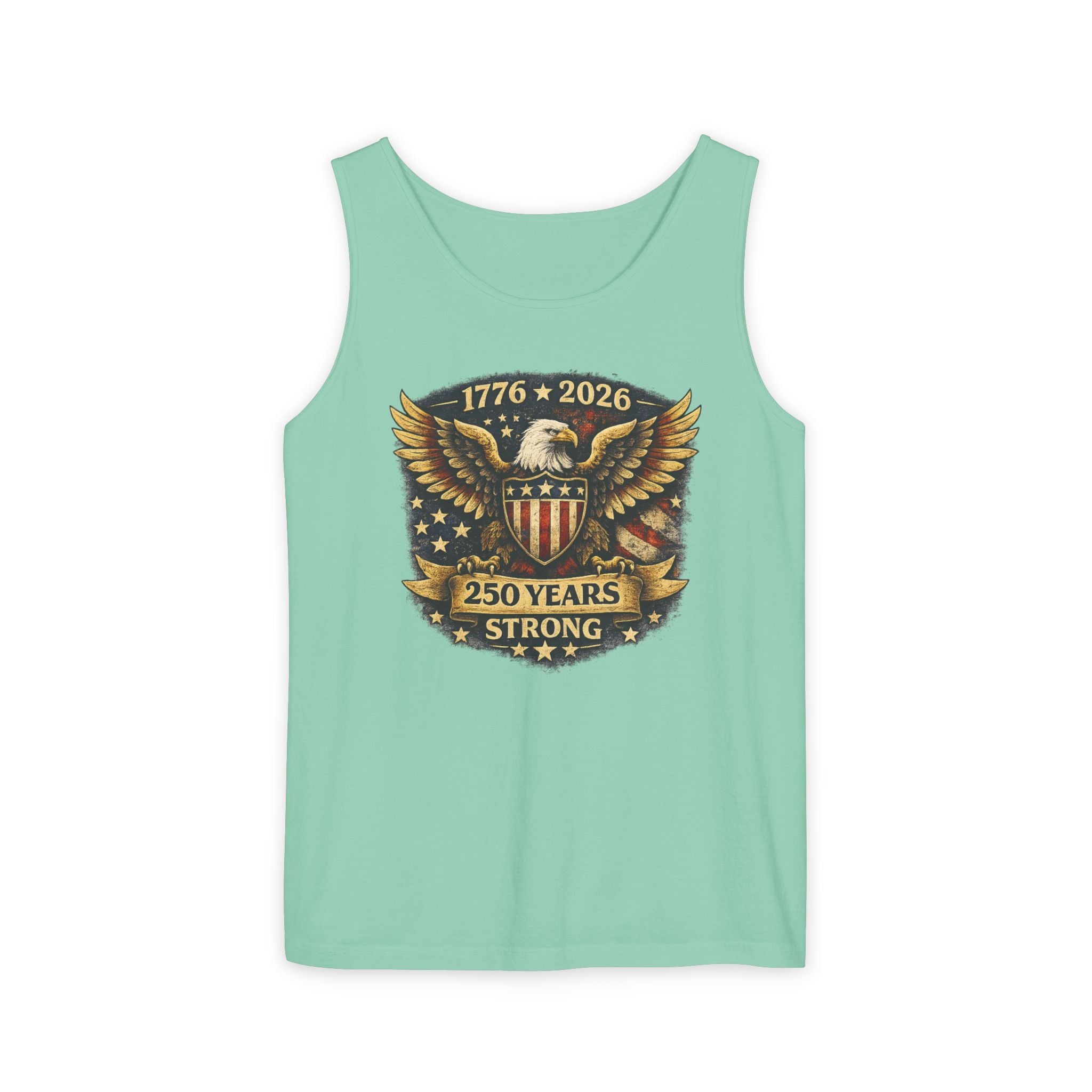 250 Years Strong Eagle Tank Top — 1776-2026 Patriotic Anniversary